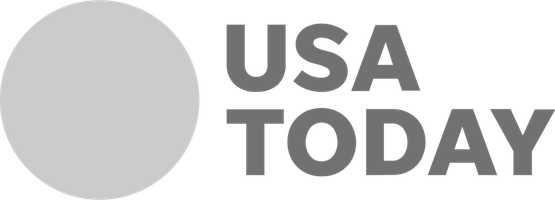 USA TODAY logo with a gray circle icon and bold gray text on white background